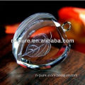 Customized Shape 3D Etched Crystal Keychain